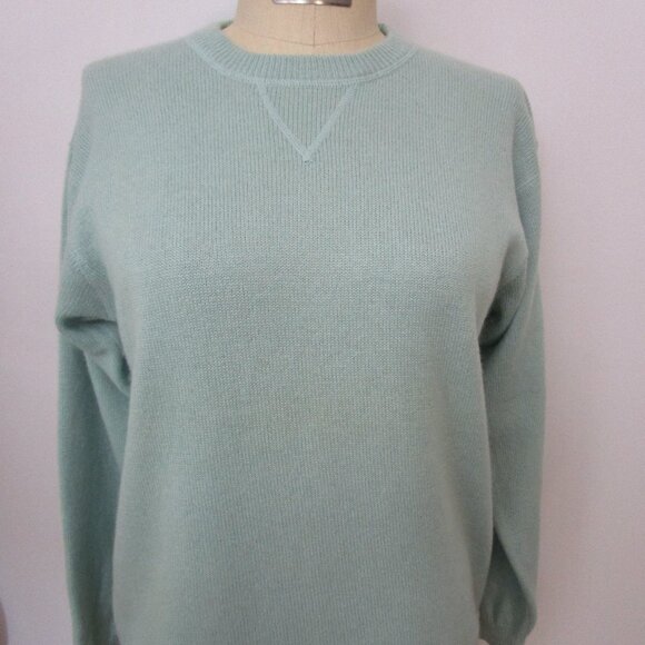 Blue CASHMERE Sweateshirt Pullover Knit Sweater Cuddly Luxury - Picture 2 of 12